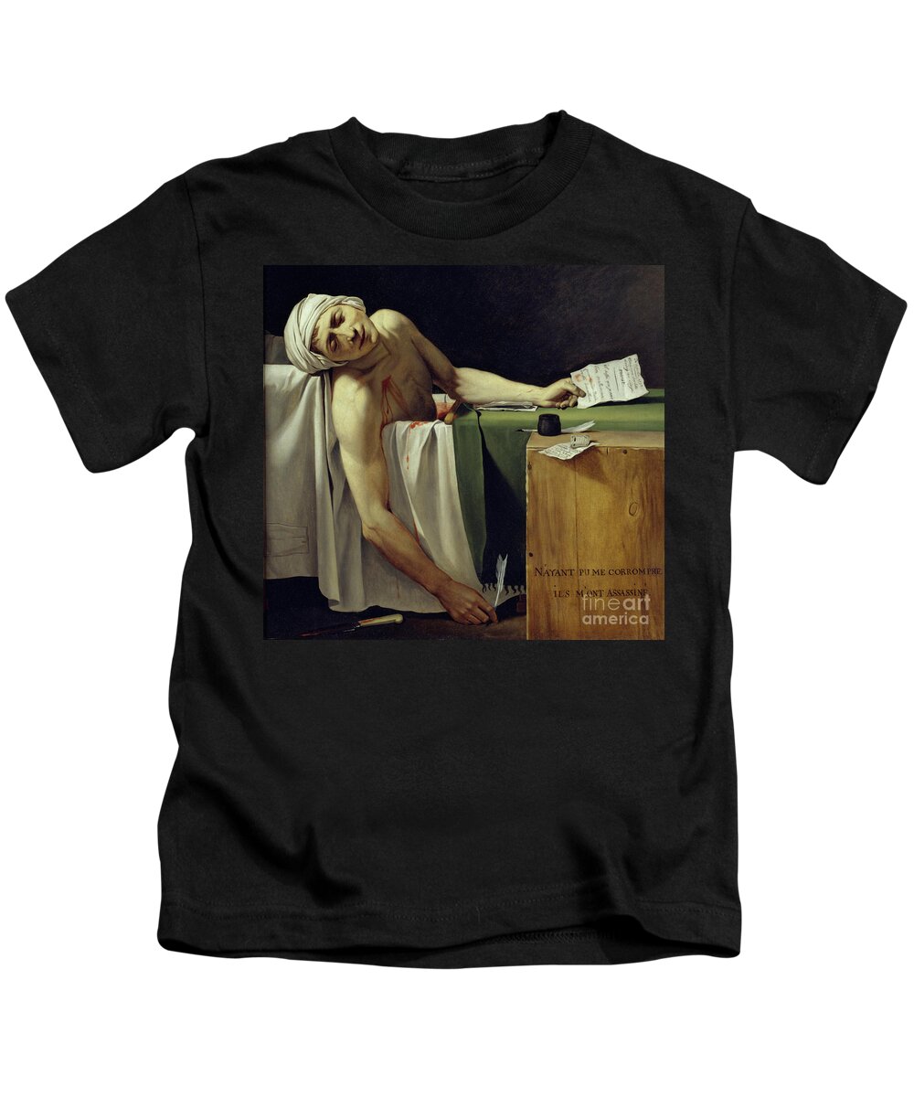 The Death Of John Paul Marat Kids T-Shirt by Jacques Louis David