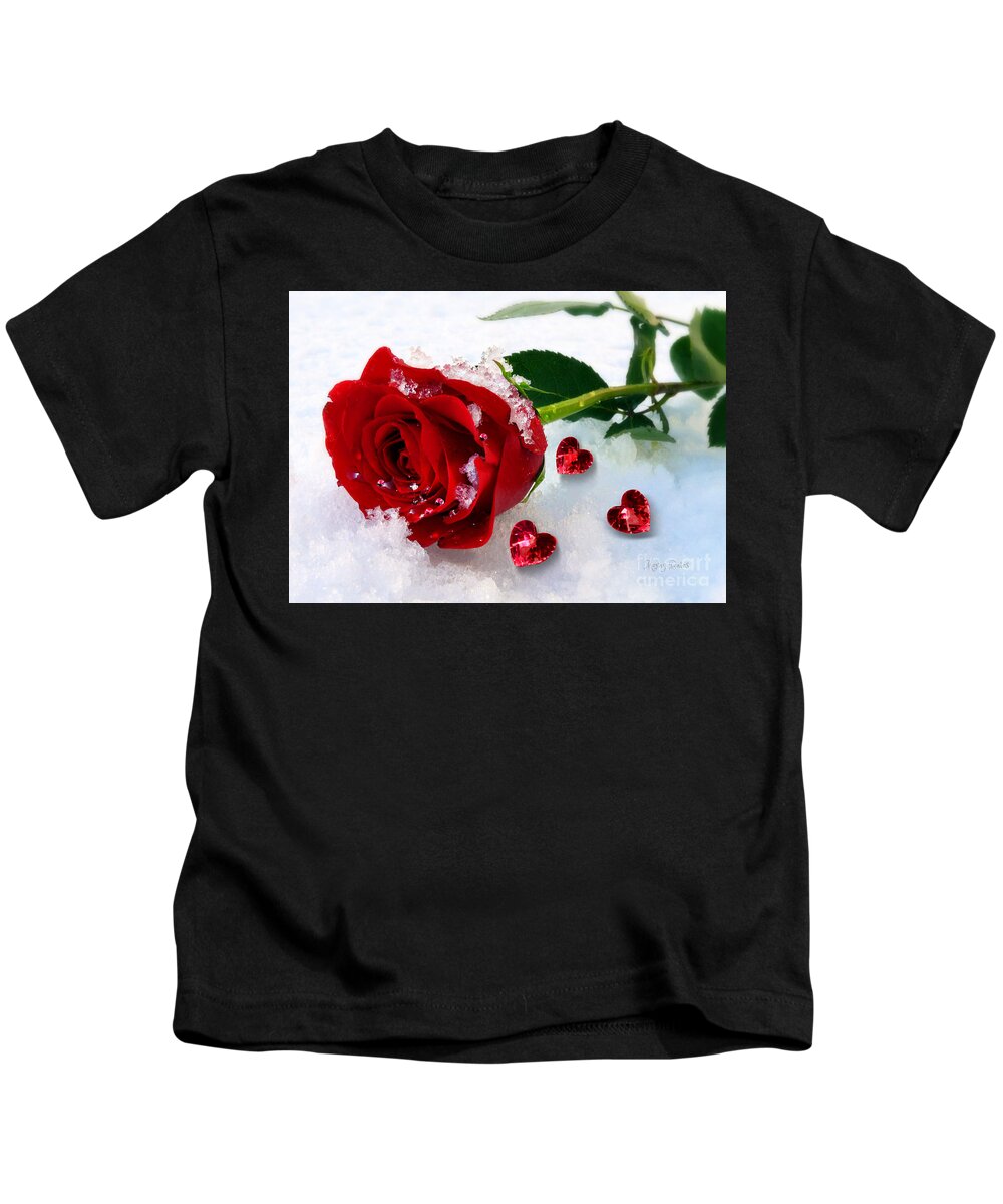Red Rose Kids T-Shirt featuring the photograph To Make You Feel my Love by Morag Bates