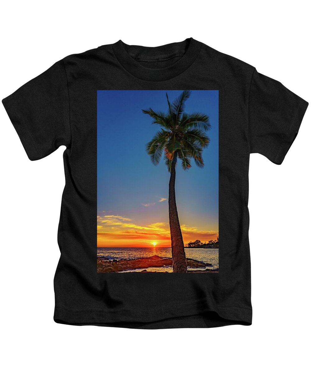 Images And Videos By John Bauer Johnbdigtial.com Kids T-Shirt featuring the photograph Tuesday 13th Sunset by John Bauer
