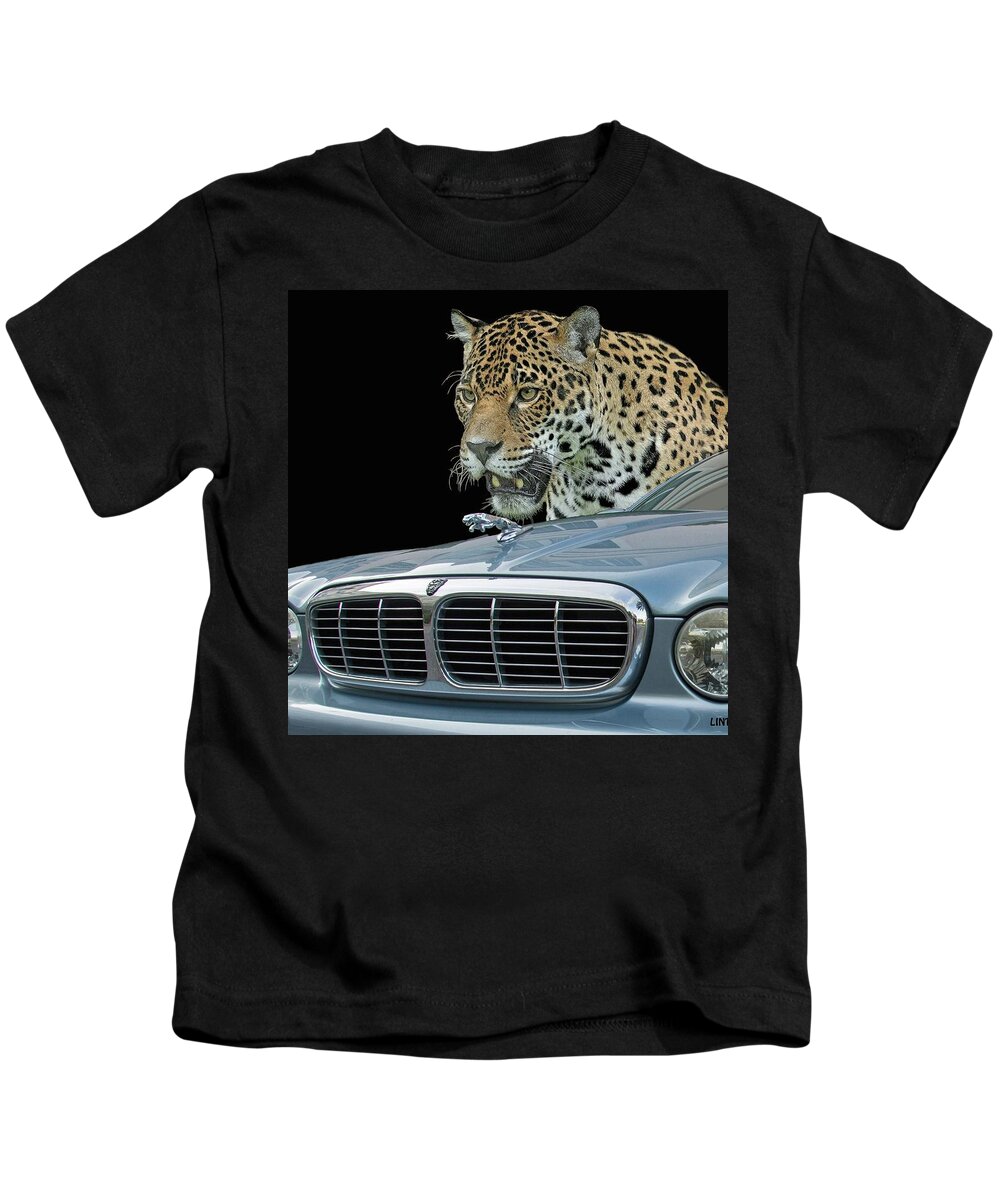 Jaguar Kids T-Shirt featuring the photograph Two Jaguars 2 by Larry Linton