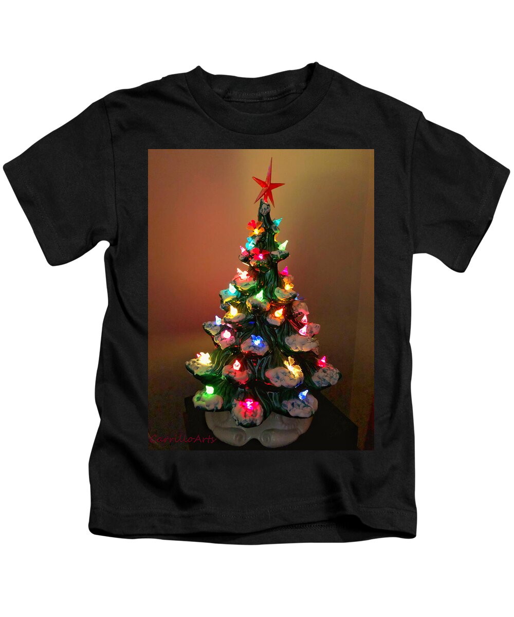 Christmas Tree Kids T-Shirt featuring the photograph Vintage Christmas by Ruben Carrillo