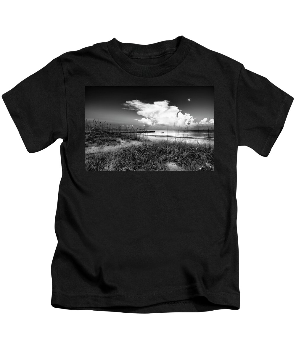 Coquina Beach Kids T-Shirt featuring the photograph Coquina Beach Morning #1 by ARTtography by David Bruce Kawchak