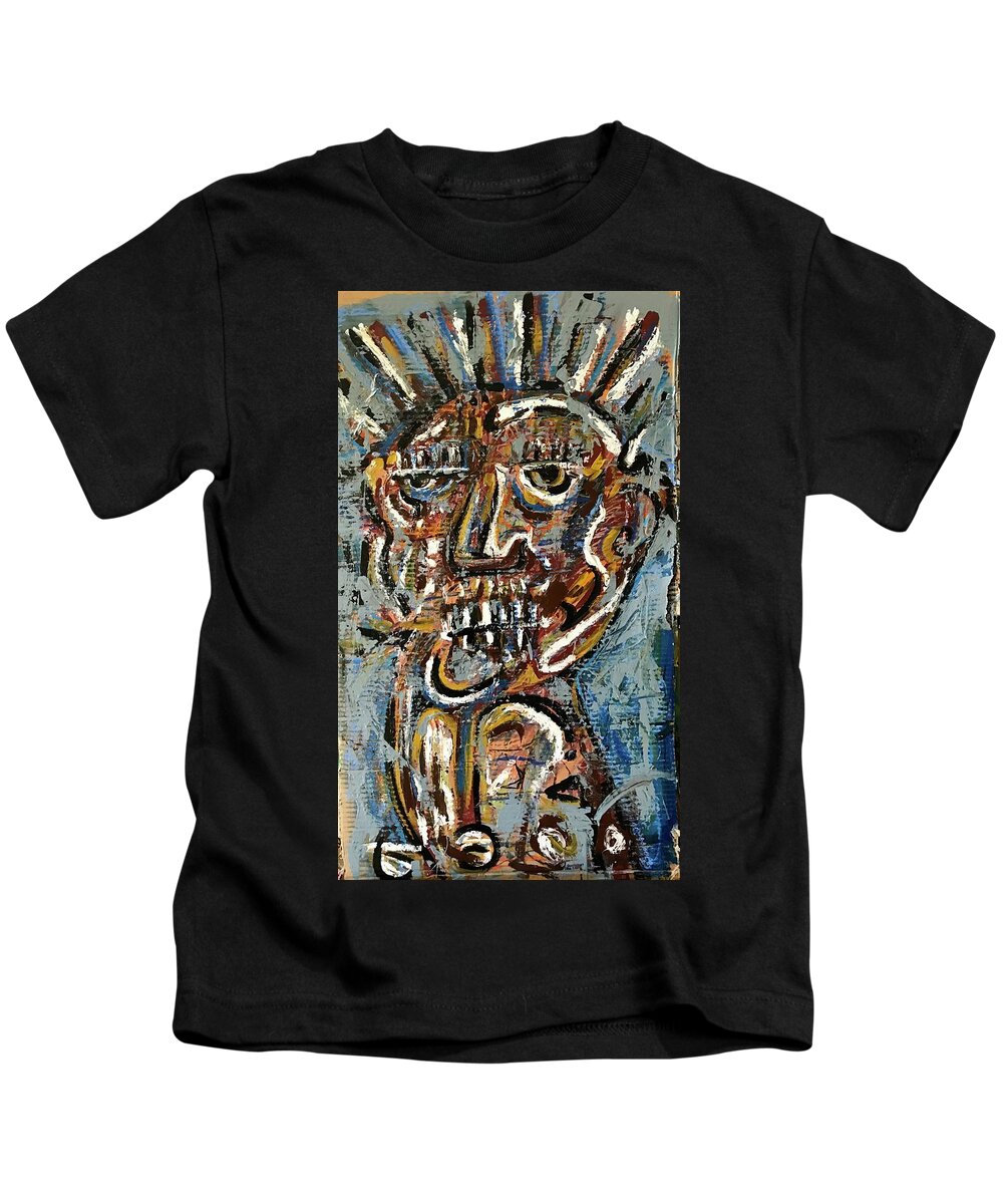 Abstract  Kids T-Shirt featuring the painting April #2 2020 by Gustavo Ramirez