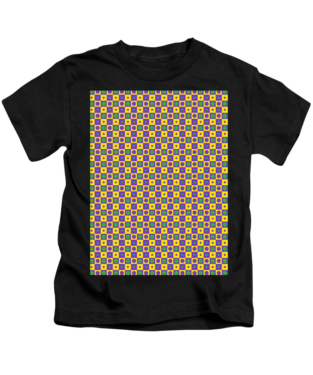 Mardi Gras Kids T-Shirt featuring the digital art Mardi Gras Pattern Funny Carnival Graphic #1 by Mister Tee