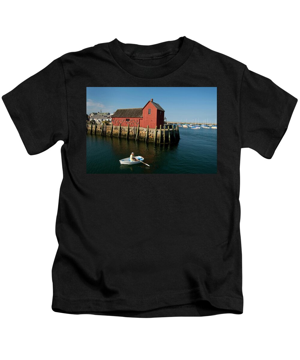 Bearskin Neck Kids T-Shirt featuring the photograph Motif #1 #1 by Robert Dann