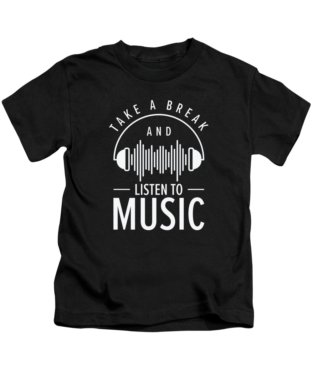 Serenity Kids T-Shirt featuring the digital art Serenity Music Lover Relaxing Break Inspirational Music #1 by Toms Tee Store