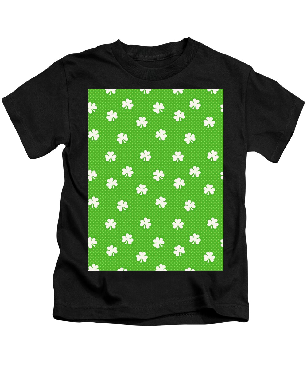 Beer Kids T-Shirt featuring the digital art Happy St Patricks Day Pattern Ireland Luck #10 by Mister Tee