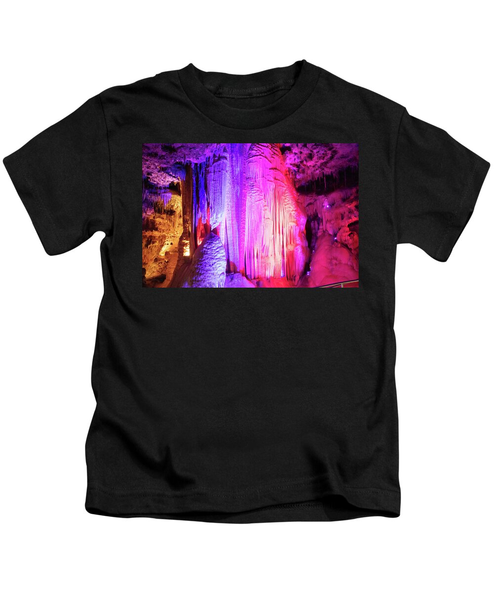 Frank James Kids T-Shirt featuring the photograph Meramec Caverns in Missouri by Eldon McGraw