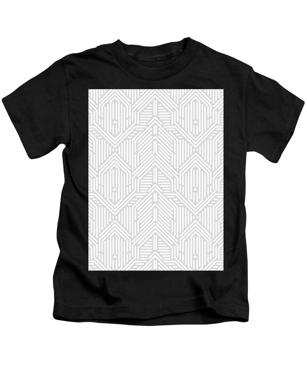 Connection Kids T-Shirt featuring the digital art Geometric Pattern Shapes Symbols Geometry #124 by Mister Tee