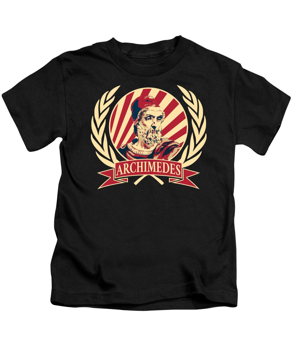 Archimedes Kids T-Shirt featuring the digital art Archimedes by Megan Miller