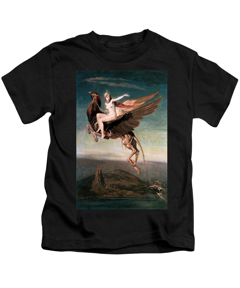 Heptu Kids T-Shirt featuring the painting Heptu Bidding Farewell To The City Of Obb 1909 #2 by John Duncan