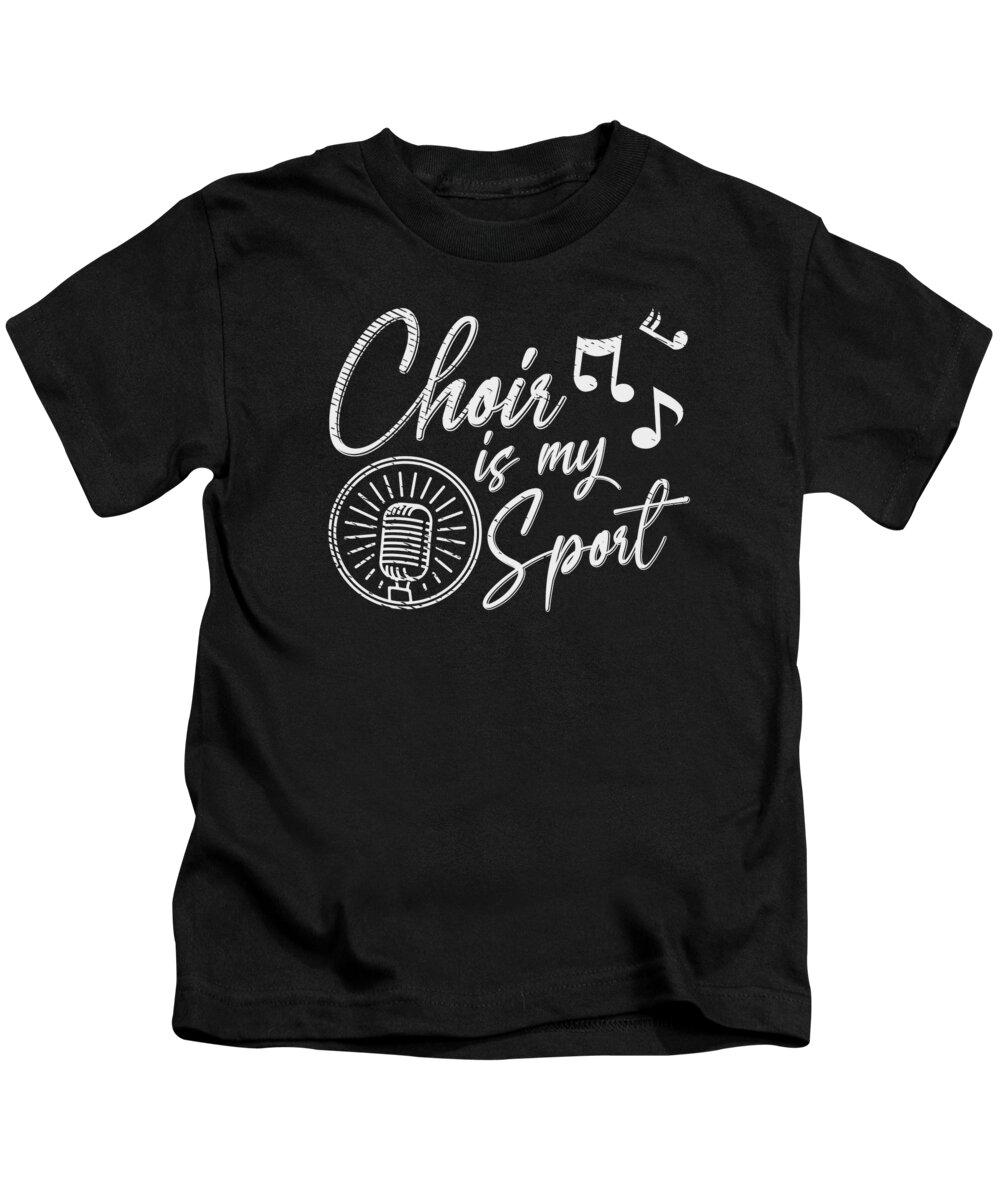 Choir Kids T-Shirt featuring the digital art Singing Sport Musical Choir Rehearsals Show #2 by Toms Tee Store
