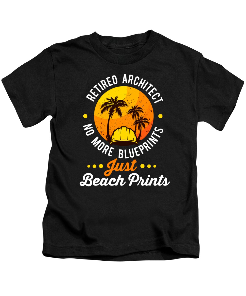Architect Kids T-Shirt featuring the digital art Retired Architect Architecture Retirement #3 by Toms Tee Store