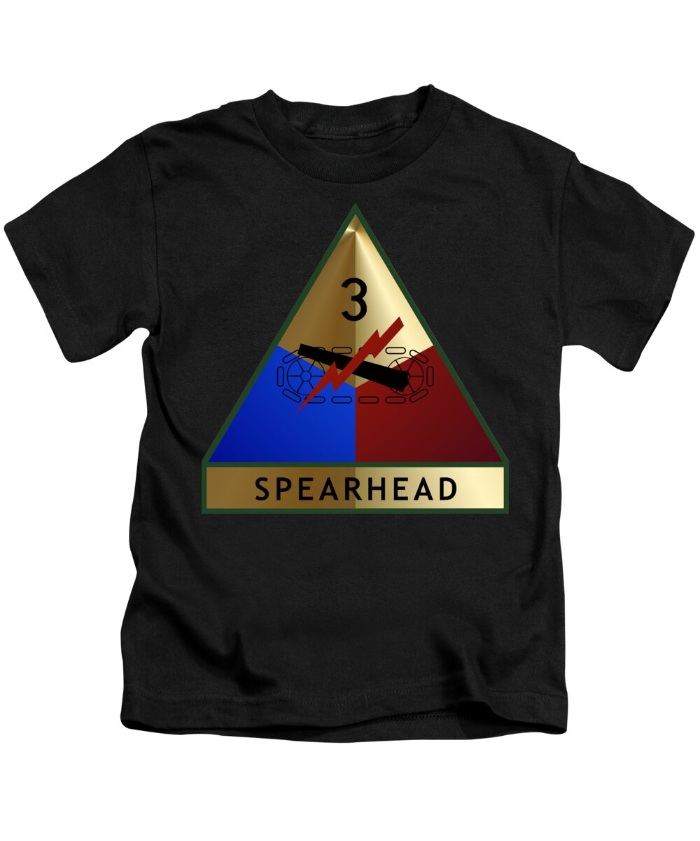 3rd Kids T-Shirt featuring the digital art 3rd Armored Division by Bill Richards