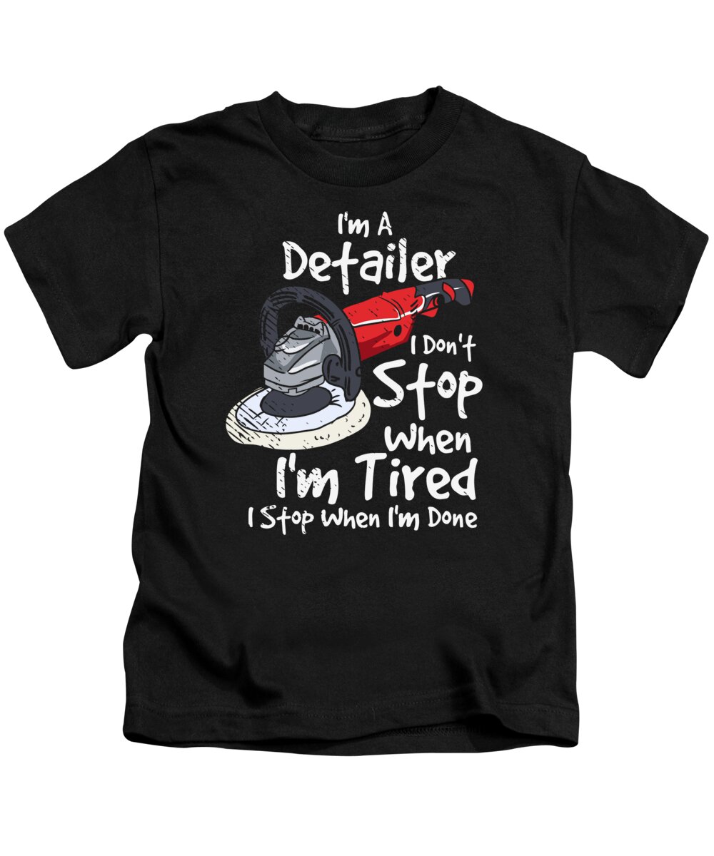 Auto Detailing Kids T-Shirt featuring the digital art Auto Detailing Car Detailer #4 by Toms Tee Store
