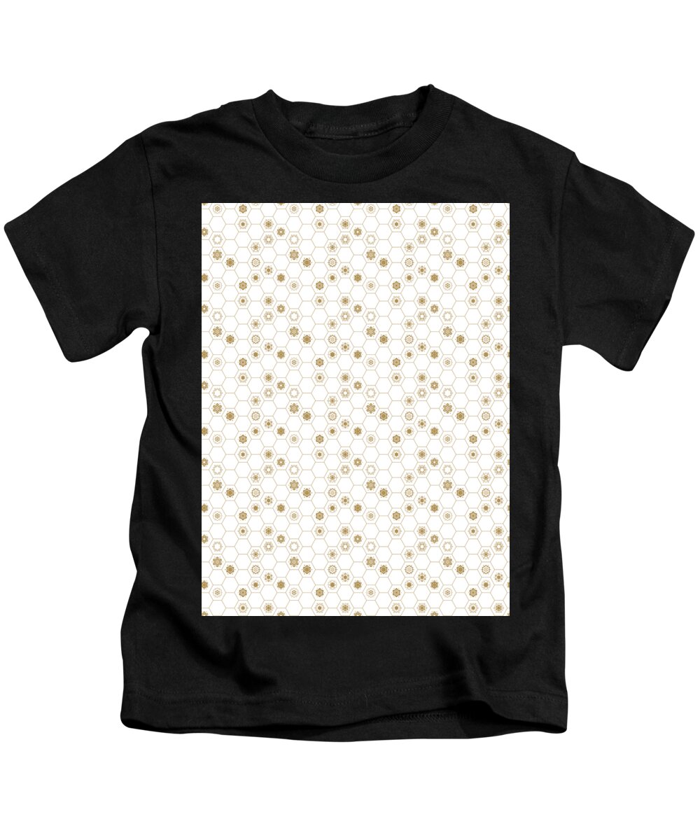 Connection Kids T-Shirt featuring the digital art Geometric Pattern Shapes Symbols Geometry #42 by Mister Tee