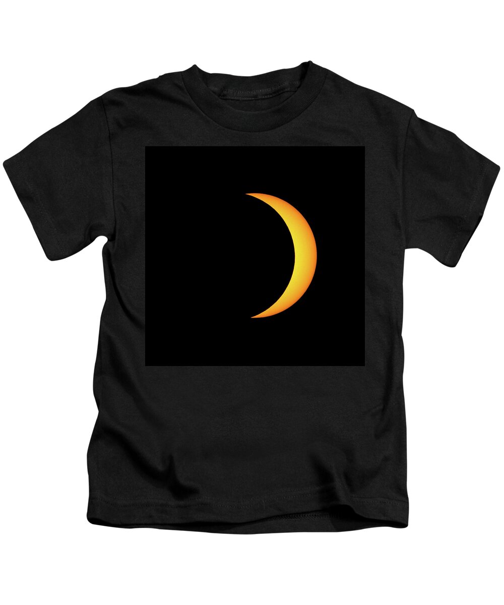 Solar Eclipse Kids T-Shirt featuring the photograph Partial Solar Eclipse #2 by David Beechum