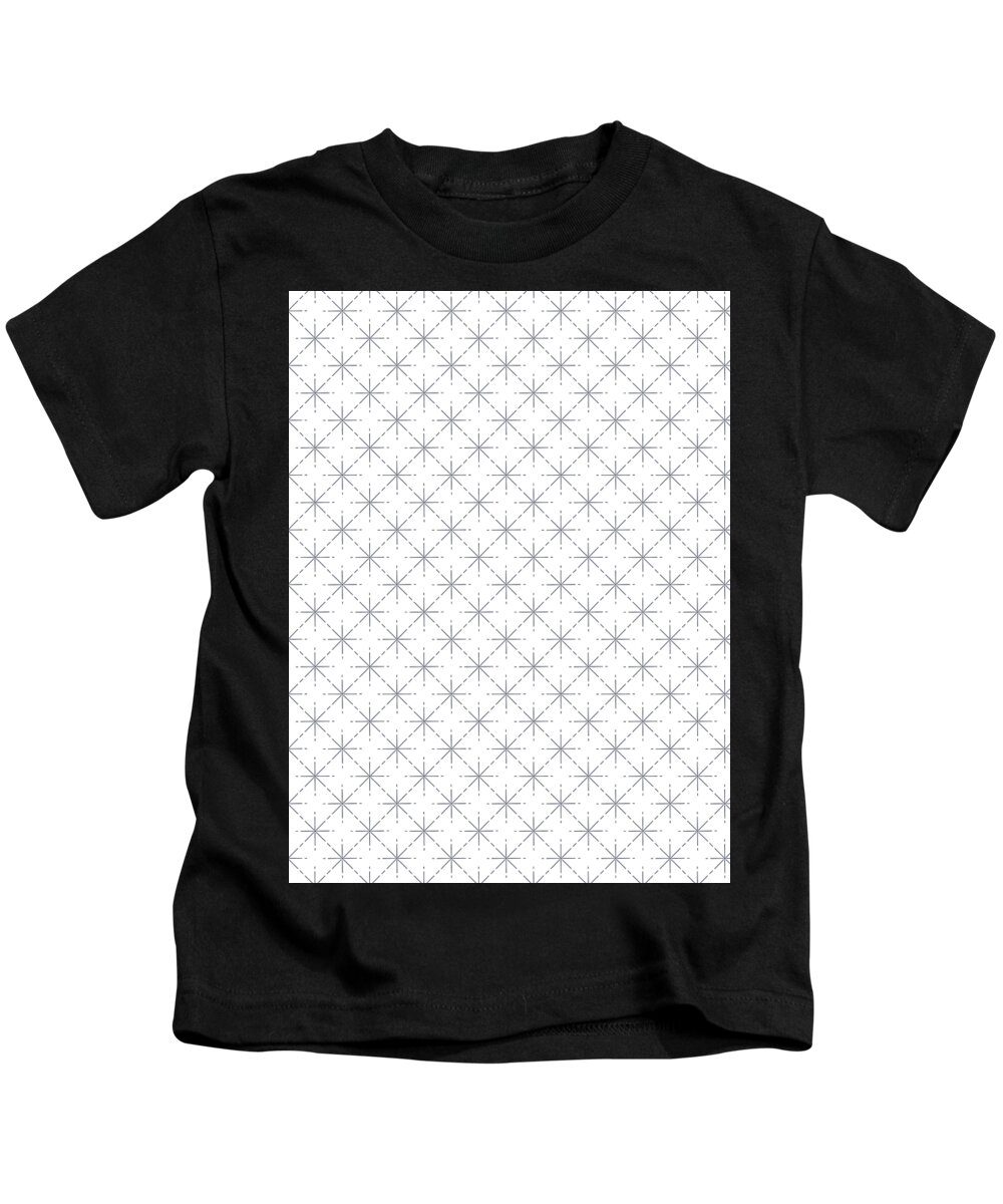 Connection Kids T-Shirt featuring the digital art Geometric Pattern Shapes Symbols Geometry #53 by Mister Tee