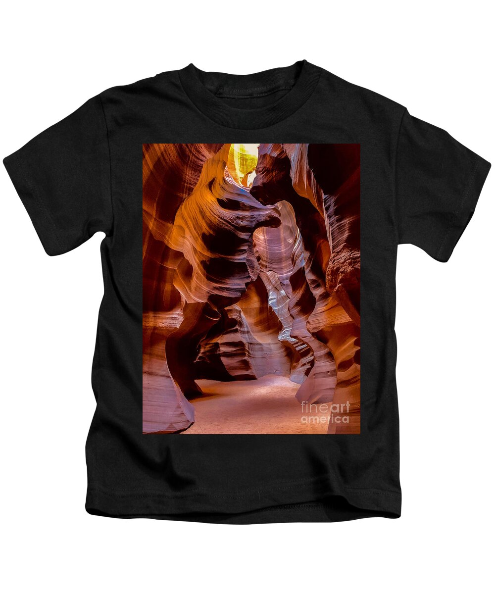 Antelope Canyon Kids T-Shirt featuring the digital art Antelope Canyon by Tammy Keyes
