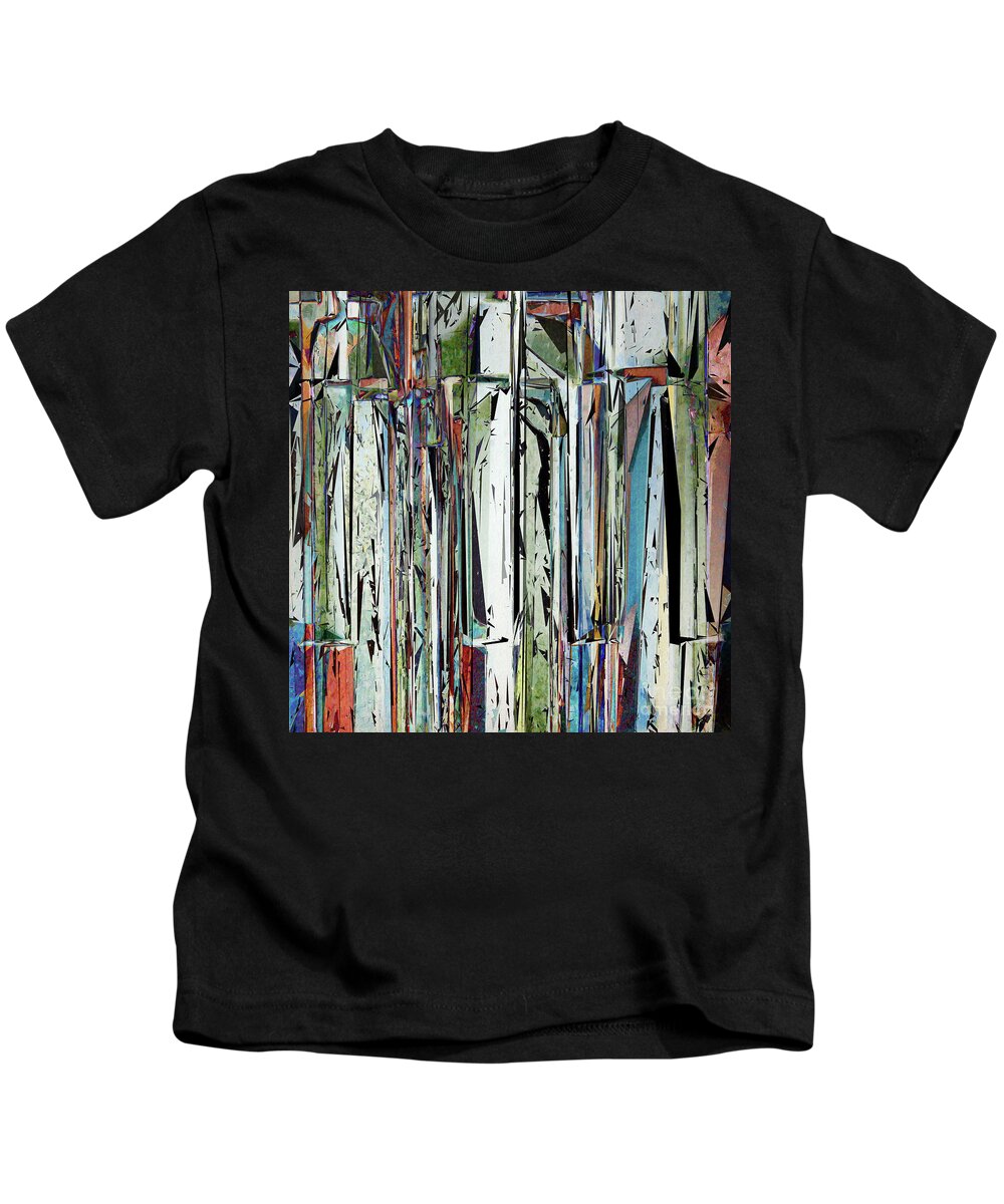 Piano Kids T-Shirt featuring the digital art Abstract Piano Keys by Phil Perkins