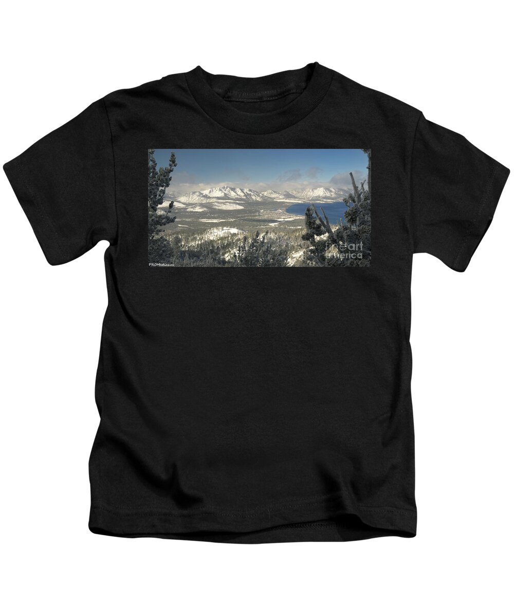 City Of South Lake Tahoe Kids T-Shirt featuring the photograph after the storm, South Lake Tahoe, El Dorado National Forest, California, U. S. A. by PROMedias US