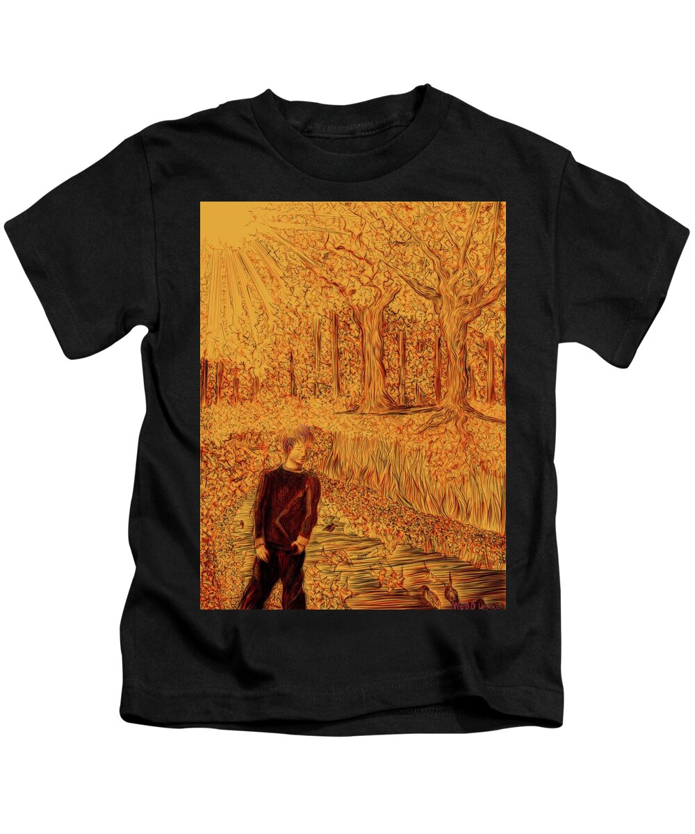 Album Cover Kids T-Shirt featuring the digital art All Without Words by Angela Weddle