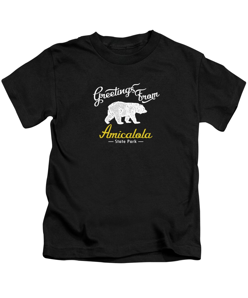 Amicalola Kids T-Shirt featuring the digital art Amicalola State Park Bear by Flo Karp