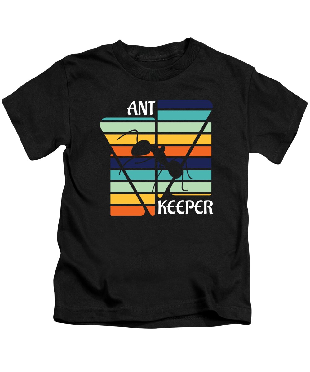 Ants Kids T-Shirt featuring the digital art Ant Keeper Ants Insect Entomologist by Moon Tees