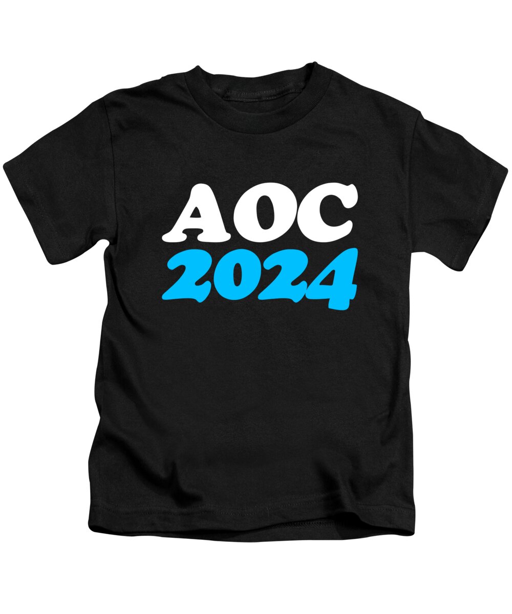 Cool Kids T-Shirt featuring the digital art AOC Alexandria Ocasio-Cortez 2024 by Flippin Sweet Gear