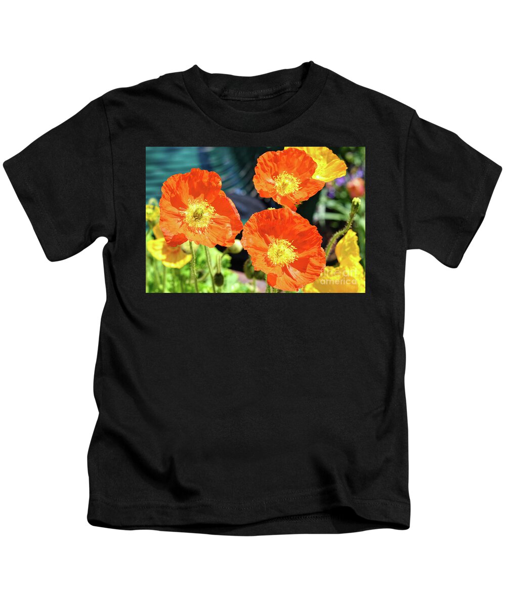 Flowers Kids T-Shirt featuring the photograph Arctic Poppies by Diana Mary Sharpton