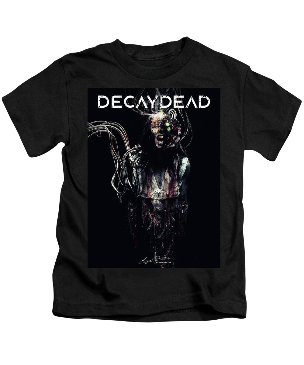 Decaydead Kids T-Shirt featuring the digital art Silent Screams by Argus Dorian