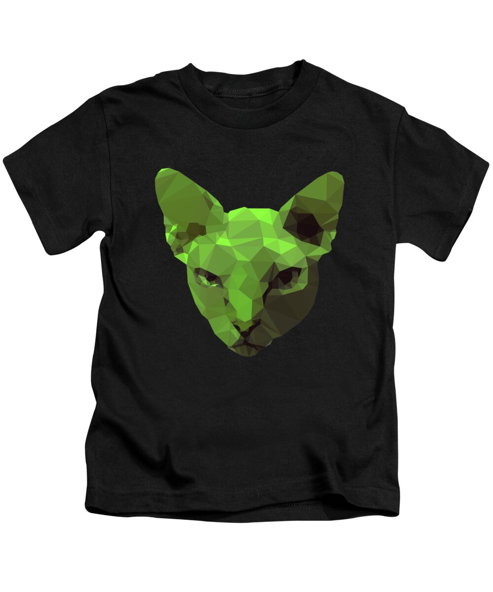 Sphynx Kids T-Shirt featuring the digital art Wicked Sphynx by Jindra Noewi