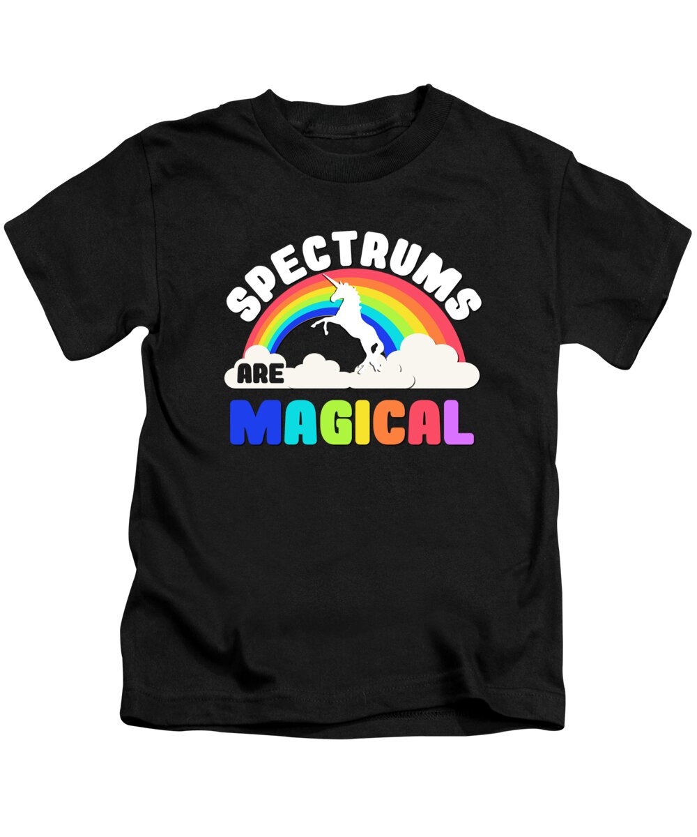 Unicorn Kids T-Shirt featuring the digital art Autism Awareness Spectrums Are Magical by Flippin Sweet Gear