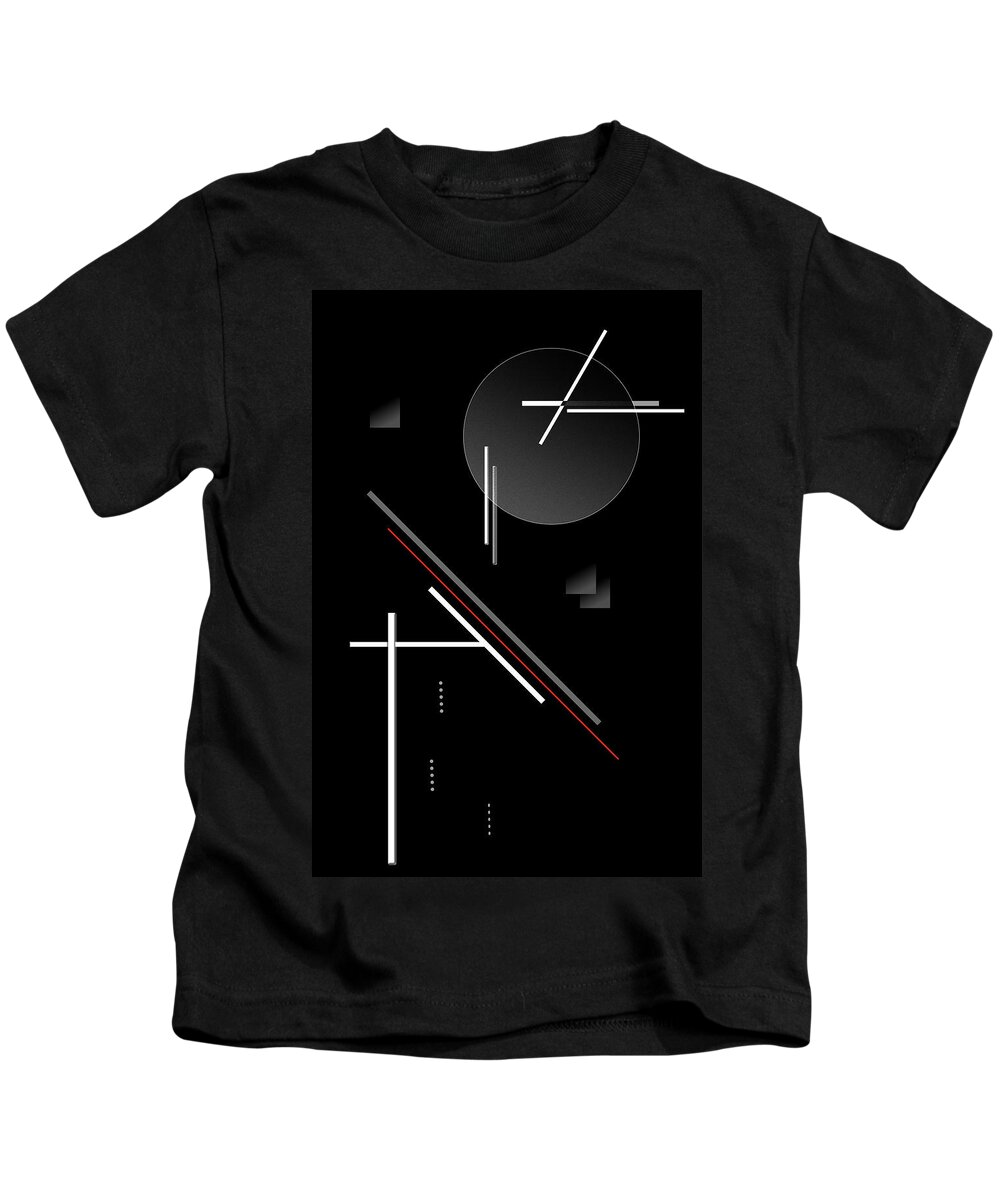 Bagatelle Kids T-Shirt featuring the digital art Bagatelle 4 by Chuck Mountain