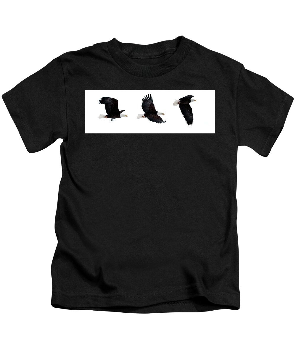 Bald Kids T-Shirt featuring the photograph Bald Eagle Composite by Gary Langley
