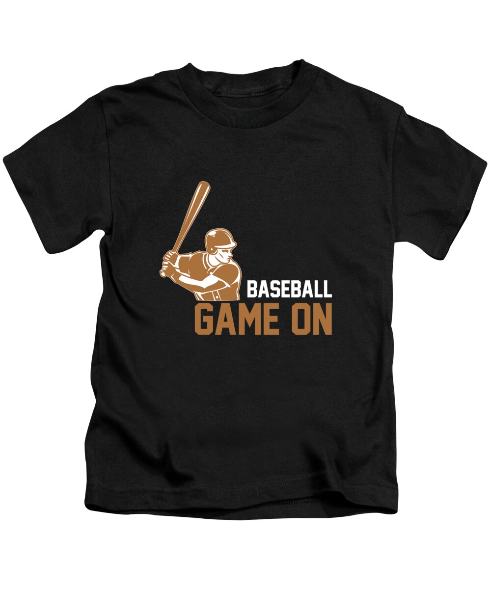 Baseball Kids T-Shirt featuring the digital art Baseball game on by Jacob Zelazny