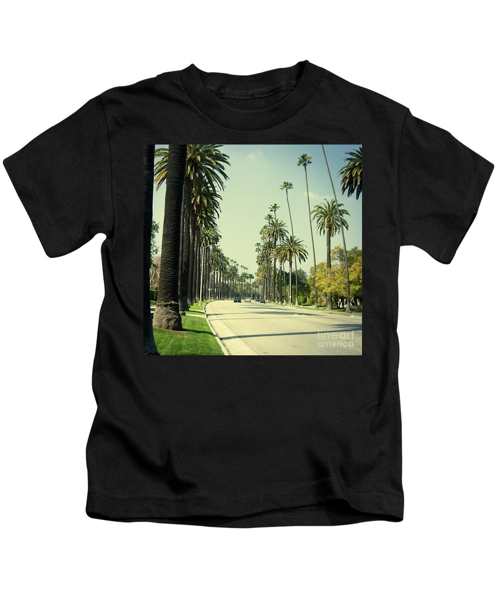 Beverly Drive Kids T-Shirt featuring the photograph Beverly Drive by Stella Levi