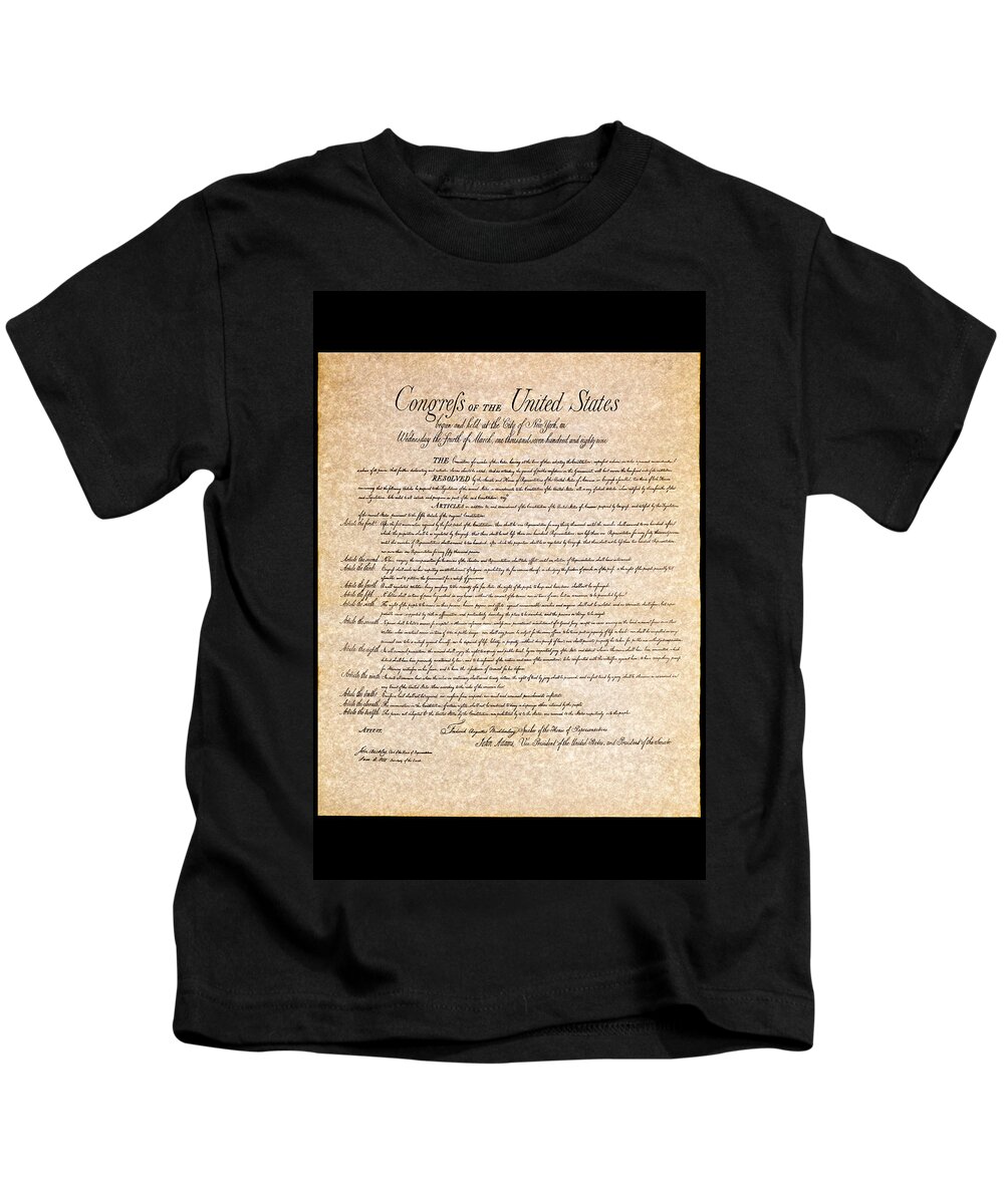 1700s Kids T-Shirt featuring the photograph Bill of Rights by Jack R Perry