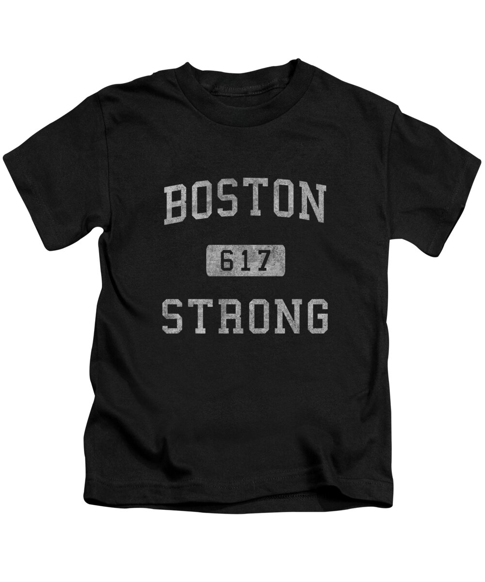 Funny Kids T-Shirt featuring the digital art Boston Strong Retro by Flippin Sweet Gear