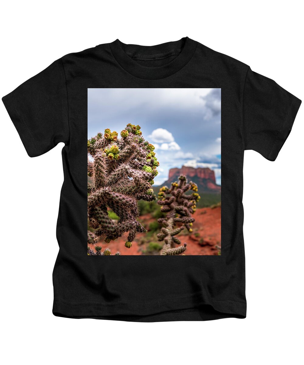 Desert Kids T-Shirt featuring the photograph Budding Desert Flora by Michael Smith