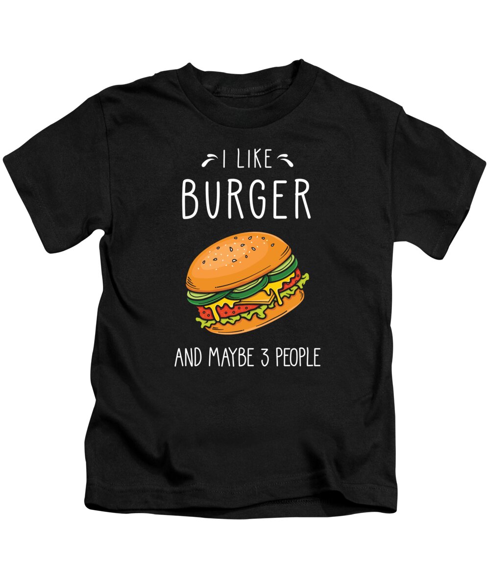 Burger Kids T-Shirt featuring the digital art Burger Hamburger Cheeseburger Fast Food by Manuel Schmucker