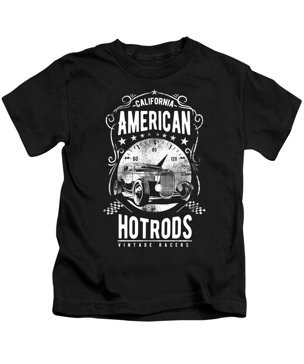 Muscle Car Kids T-Shirt featuring the digital art California American Hotrods by Jacob Zelazny