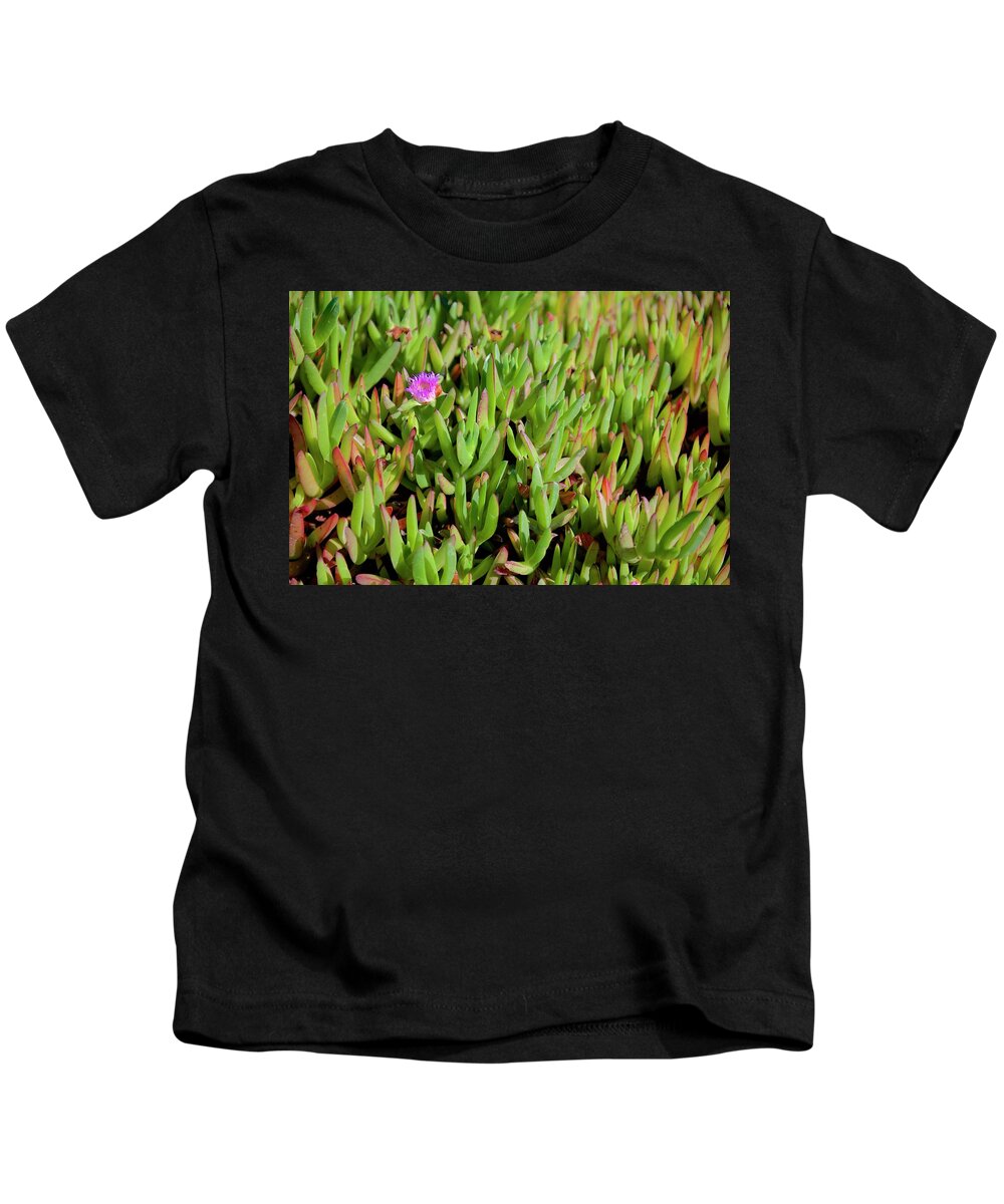 Sea Kids T-Shirt featuring the photograph California Coast Seagrass by Sean Hannon