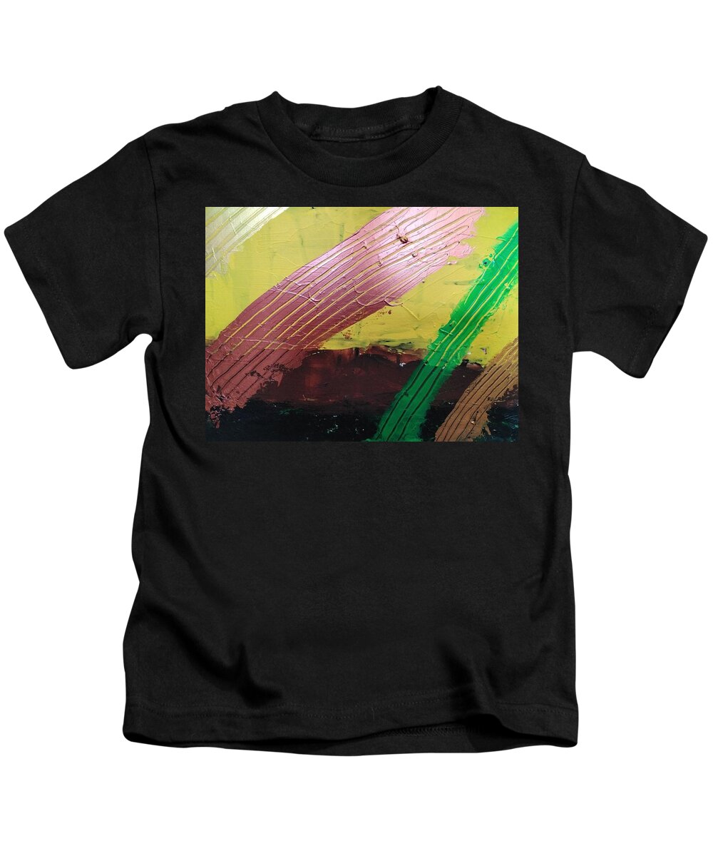  Kids T-Shirt featuring the painting Caos66 open artwork by Giuseppe Monti