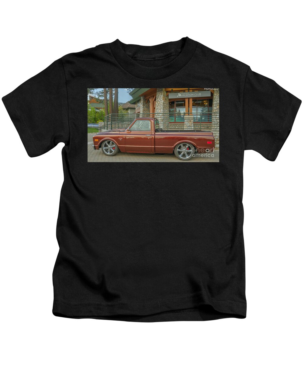 Gm Kids T-Shirt featuring the photograph Chevrolet C/K 10 truck by PROMedias US