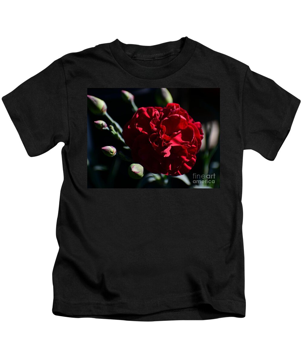 Clavel Kids T-Shirt featuring the digital art Clavel by Yenni Harrison