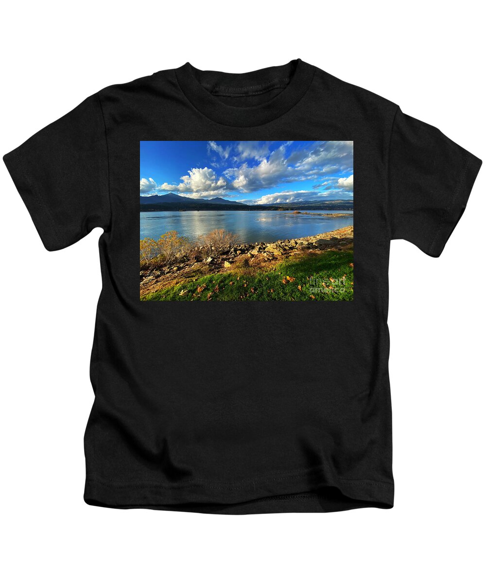 Landscape Kids T-Shirt featuring the photograph Columbia River Afternoon by Jeanette French