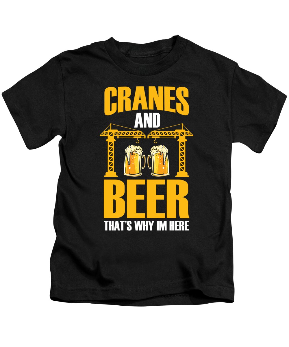 Cranes Kids T-Shirt featuring the digital art Crane Operator Rigger Driver by Mercoat UG Haftungsbeschraenkt