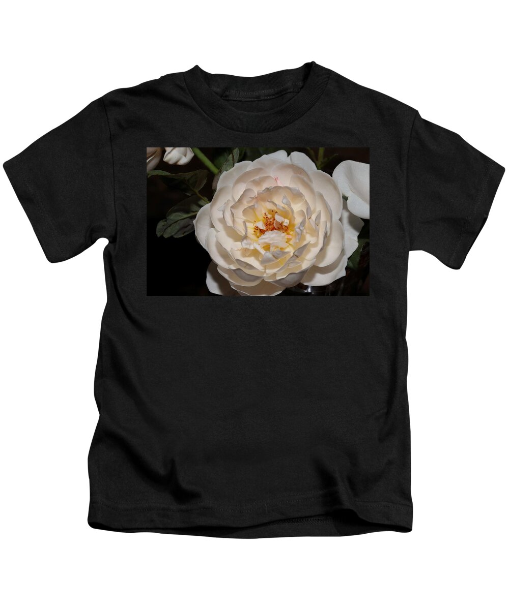 Rose Kids T-Shirt featuring the photograph Creamy Fragrant Rose by Mingming Jiang