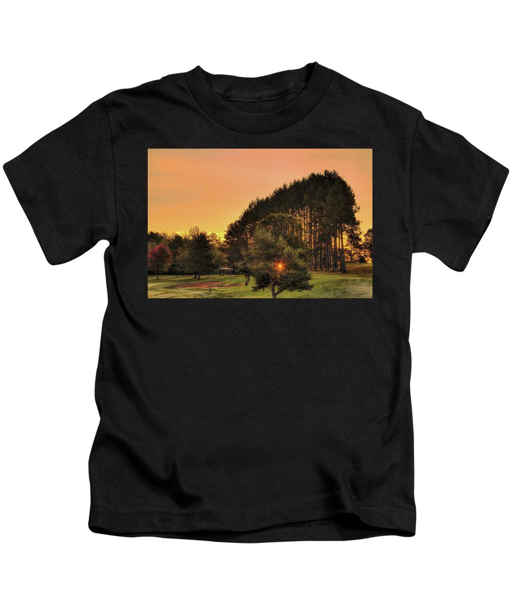 Eagle River Kids T-Shirt featuring the photograph Dad's Sunburst by Dale Kauzlaric